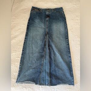 Vintage L.E.I. Denim Maxi Skirt